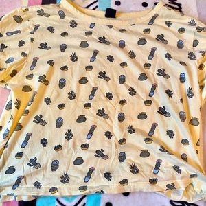 Yellow cactus tee